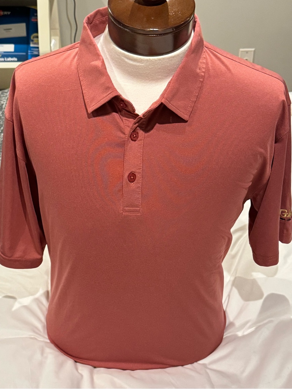 Swannies Men's Golf Shirt in Dusty Rose